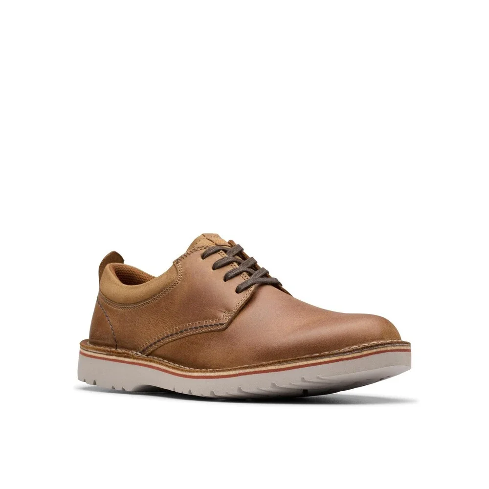 Clarks Eastridge Low 26179420 Oxford Mens 7 D Brown Leather Casual Shoes MEW2331